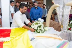 ஜனாதிபதி மாவை சேனாதிராஜாவின் பூதவுடலுக்கு இறுதி அஞ்சலி செலுத்தினார் 