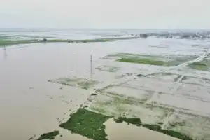 அம்பாறை டி. எஸ். சேனநாயக்க நீர்த்தேக்கத்தின் ஒரு வான்கதவு திறந்து விடப்பட்ட நிலையில் பெரும்போக வேளாண்மை...